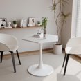 thumbnail image 1 of Yoneston 31.50" Modern Hexagonal Coffee Table with MDF Table Top & Metal Base for Dining Room Kitchen Living Room, White Finish, 1 of 8