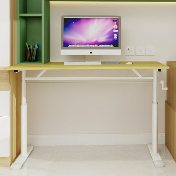 Yoneston 48" x 24" Height Adjustable Computer Desk, Home Office Standing Up Desk for Students,Teen and Adults, Wood
