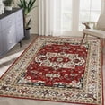 thumbnail image 1 of Yoneston 6' x 9' Vintage Bohemia Area Rug Machine Washable Bedroom Rug Soft Non-Slip with Printed Kitchen Mat for Living Room Playroom Dining Room Decoration, Red, 1 of 6
