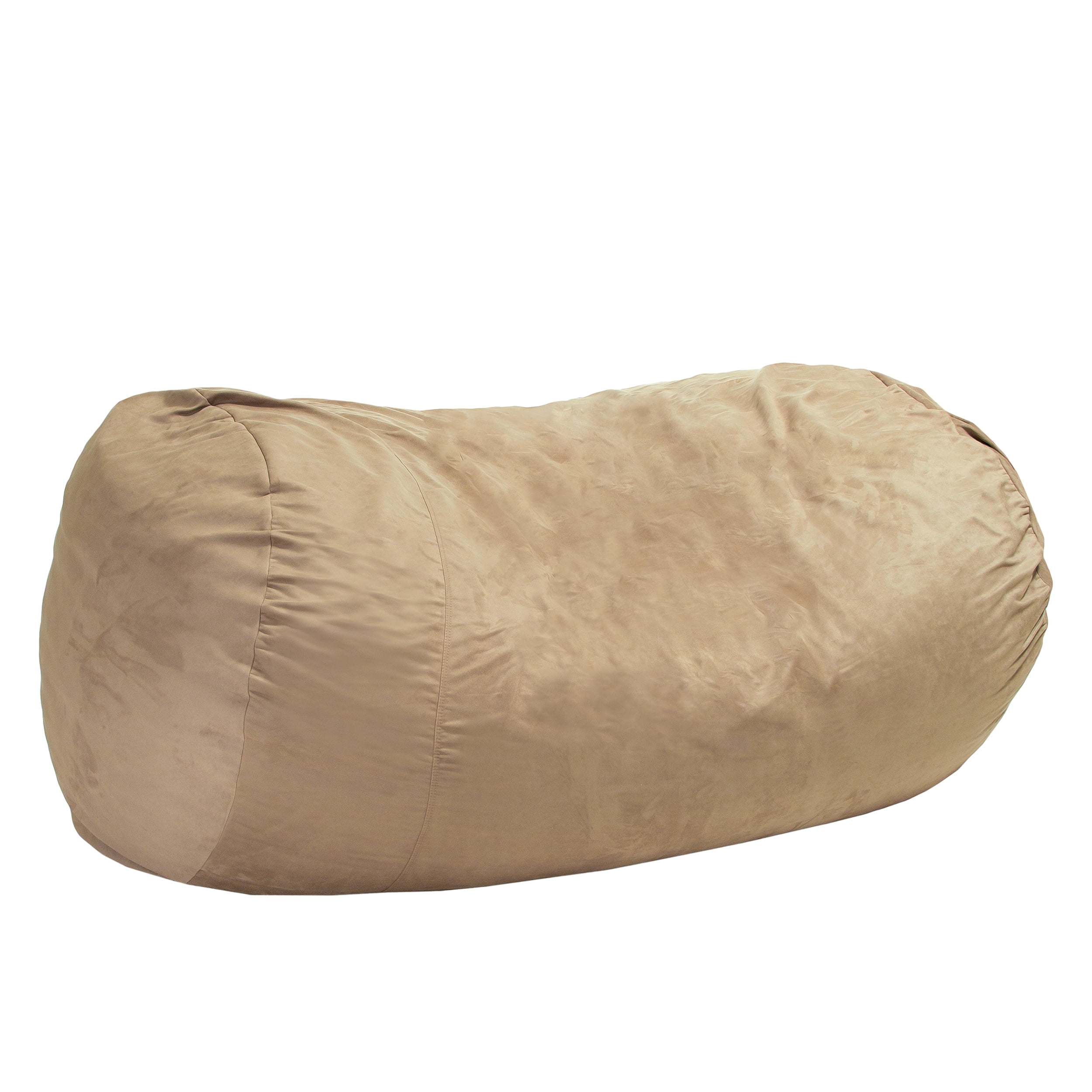 Yoneston 8ft Cylindrical Bean Bag, Soft Plush Bean Bag with Removable Washable Cover & High-Density Foam Filled for Kids Adults Bedroom Living Room, Natural