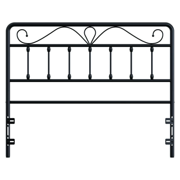 Yoneston Alden Designed Metal Queen Vintage Headboard with Height Adjustable for Bed Frame, Black