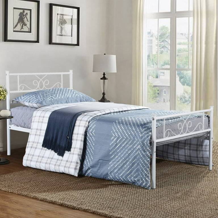 Yoneston Easy Set-Up Metal Bed Frame Platform No Box Spring
