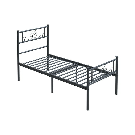 Yoneston Premium Metal Bed Frame Platform Bedroom Mattress Foundation Twin Size, Black