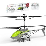 Yoneston Remote Control Helicopter, SYMA S107H Mini RC Helicopter with Altitude Hold, One Key Take Off/Landing and Gyro for Adults Kids Gift, Green