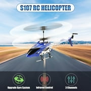 Yoneston S107/S107G Mini RC Helicopter Phantom 3CH 3.5 Channel RC Toys with Gyro, Blue