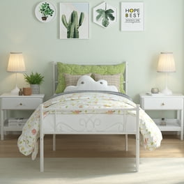 Your Zone Springbrook Twin Bed Soft White Finish Walmart