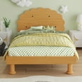 Yoneston Twin Size Kids CookieShaped Headboard Bed Cute Wood Sturdy