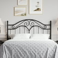 thumbnail image 1 of Yoneston Vintage Metal Full Headboard with 3-Level Height Adjustment Design, Black, 1 of 8