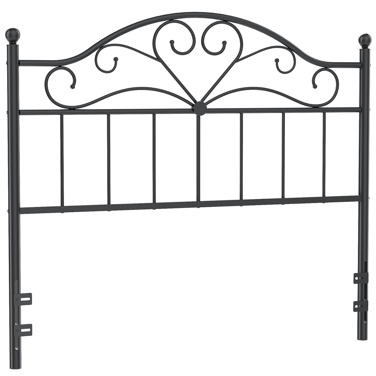 Yoneston Vintage Metal Queen Headboard with 3-Level Height Adjustment for Queen Bed Frame, Black