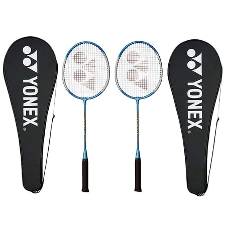 Yonex GR 303 Aluminium Blend Badminton Racquet with Full Cover, Blue Set of 2