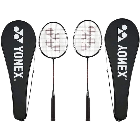 Yonex GR 303 Badminton Racket with Full Cover Steel Shaft - Pack of 2