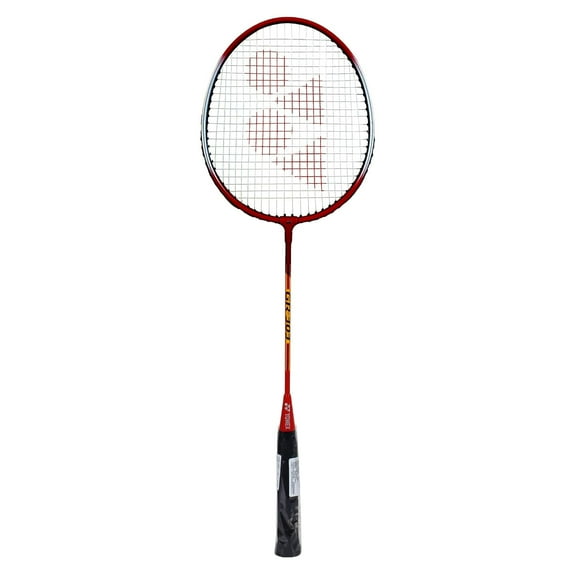 Yonex GR 303 Strung Badminton Racquet | Color: Red/White | Size: G3 | Material: Aluminum | Grip Size: 4 1/2 inches |Head Shape: Isometric | Playing Level : Intermediate