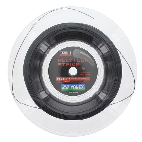 YONEX Poly Tour Strike Tennis String Reel, 16g Black