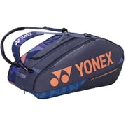 Yonex Pro Racquet Bag 12, Multi-Compartment 12-Racket Tennis Gear Travel Pack, Backpack Carry Straps/Grab Handle, Midnight Navy