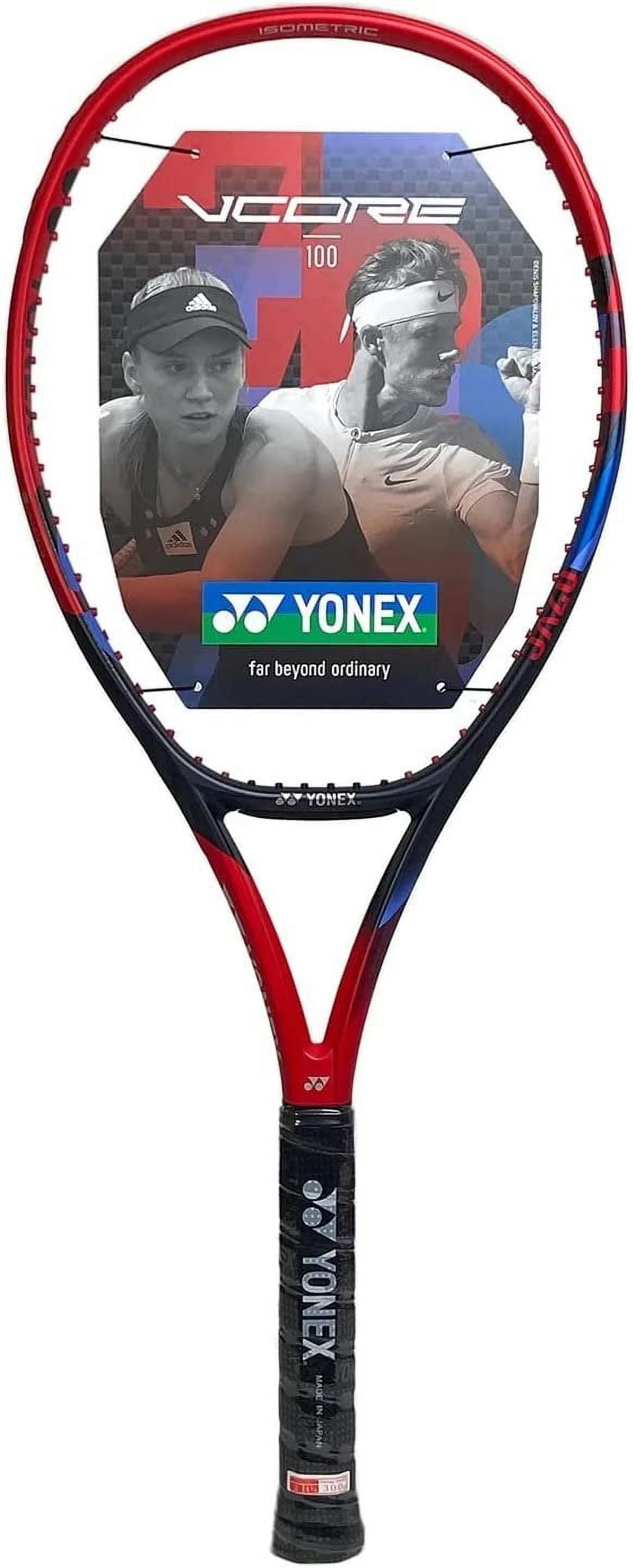 Yonex VCore 100 7th Gen Tennis Racquet, Scarlett, Choice of Grip Size