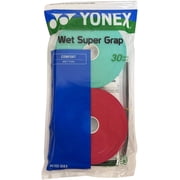 Yonex Wet Super GRAP Tennis Racquet Overgrip Green/Red 30-Pack