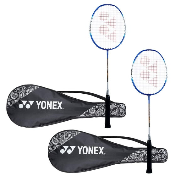 Yonex ZR 100 Light Aluminium Badminton Racquet with Full Cover, Set of 2 Blue