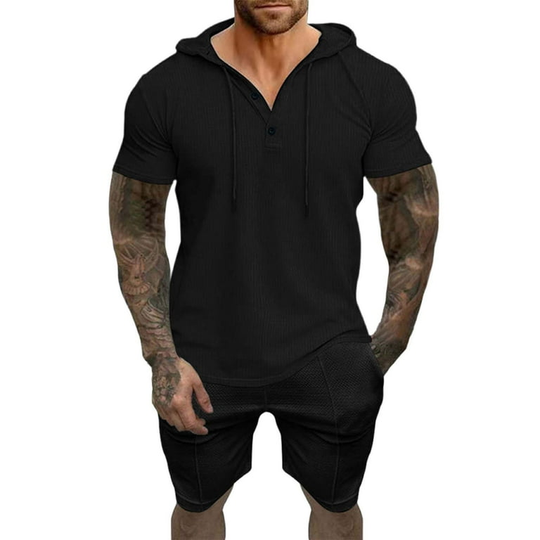 Hooded waffle shirt clearance