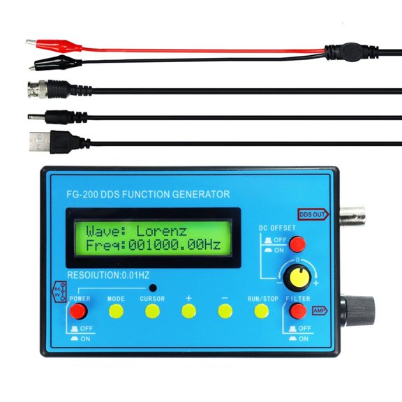 YongCo 0.01Hz-500kHz Signals Generator Multifunction Waveform Generator Portable Generator for Oscilloscope Calibration