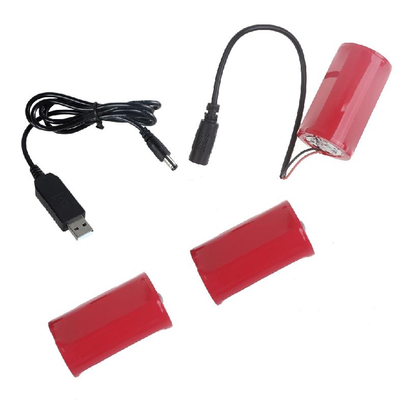 Kit Elimina-batterie LR20 D Finto – 1-4 Pezzi Con Interruttore, Alimentazione USB, Per 1.5V/3V/4.5V/6V