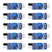 YongCo 10Pcs IR Obstacle Avoidance Sensors Module 3 Wire Reflective Photoelectric Tracing Module for Intelligent Car Robot