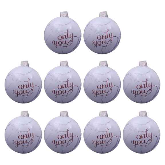 YongCo 10Pcs Metal Empty Round Tins Ball Shape Portable Candy Box Iron Containers Small Storage & Home