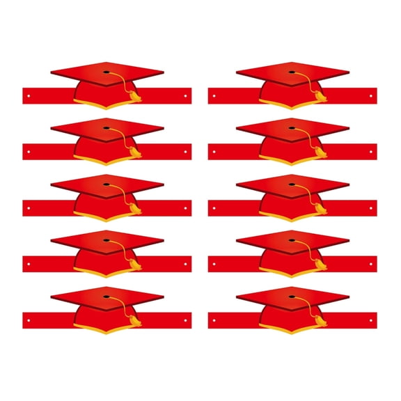 YongCo 10pcs Colorful Paper Graduation Hat for School Event and Celebration Easy Assembly Tassels Headwear Party Decoration
