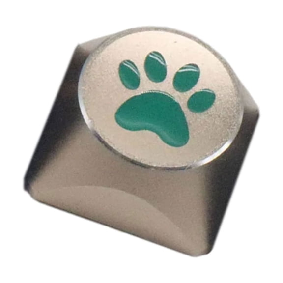 YongCo 1PC Keyboards Aluminum Alloy Keycaps XDA Profile CatPaws Metal Key Caps for Mechanical Keyboards