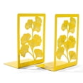 thumbnail image 1 of YongCo 1Pair Heavy Duty Metal Book End For Shelves Hollowed Leaf Bookend Book Stoppers, 1 of 21