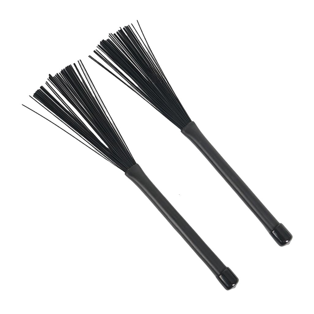 YongCo 1Pair able Rods Drum Brushes Dowels Nylon Drum Sticks Brush ...