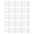 thumbnail image 1 of YongCo 20/40Pcs Curtain Rails Stoppers Curtain Replacement Accessories White PVC Gliders Drapery Rails Sliding Fasteners, 1 of 10