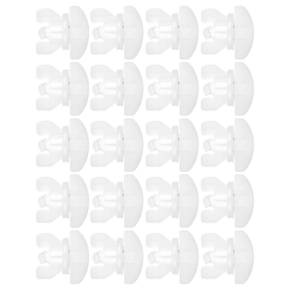 YongCo 20/40Pcs Curtain Rails Stoppers Curtain Replacement Accessories White PVC Gliders Drapery Rails Sliding Fasteners