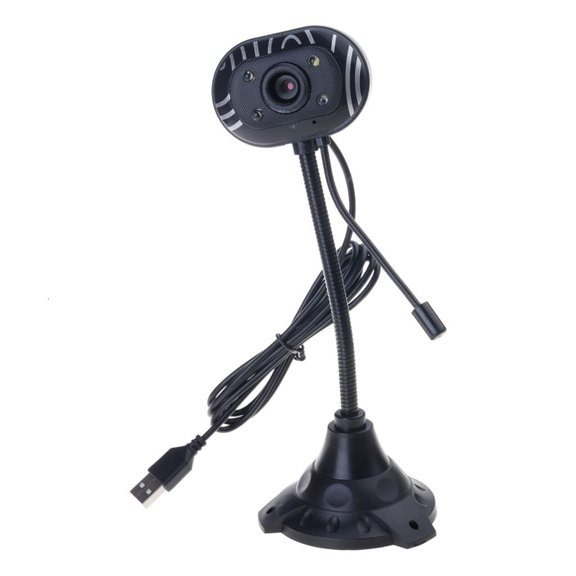 YongCo 360 Degree Rotatable Webcam USB Connection with Digital Microphones for Desktops and Laptops