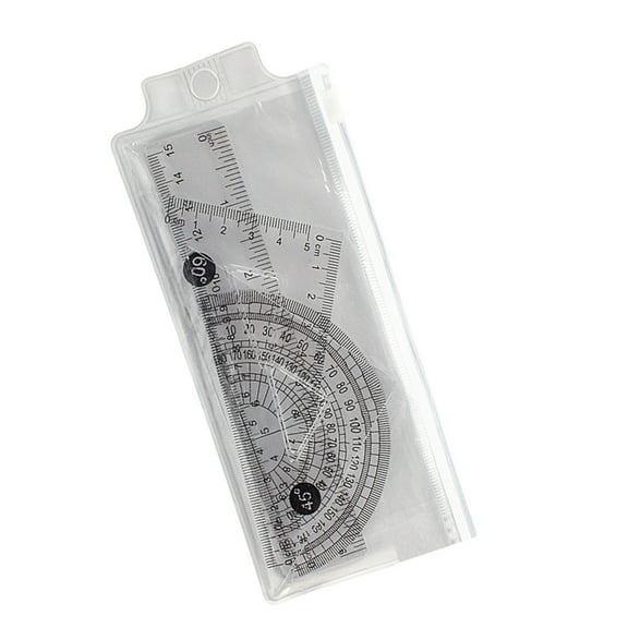 YongCo 4 Pcs Plastic Ruler Set Math Geometry Set Triangle Ruler Drawing Tool Drafting Supplies for Artists and Students