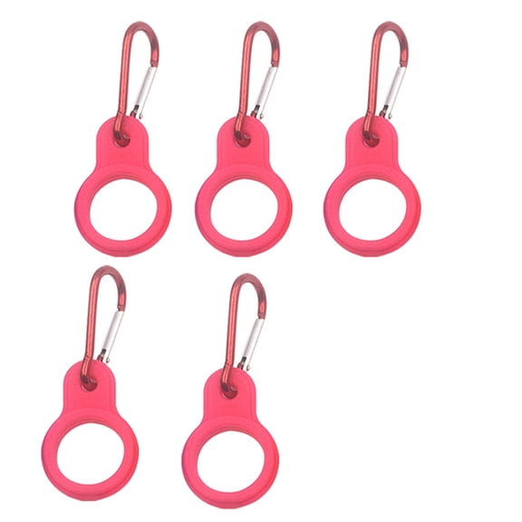 YongCo 5 Pieces Nonslip Silicone Hooks Climbing Water Bottle Holder with Carabiner