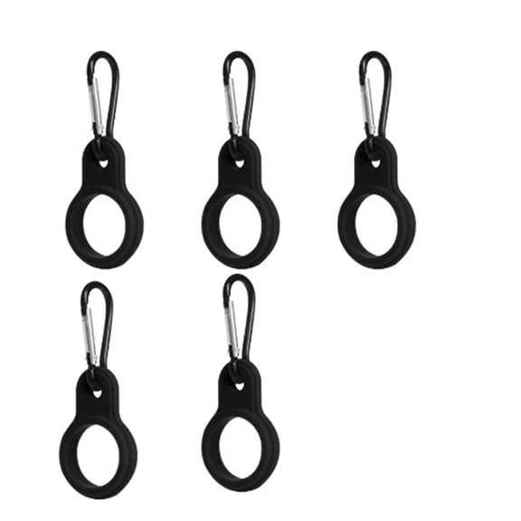 YongCo 5 Pieces Nonslip Silicone Hooks Climbing Water Bottle Holder with Carabiner