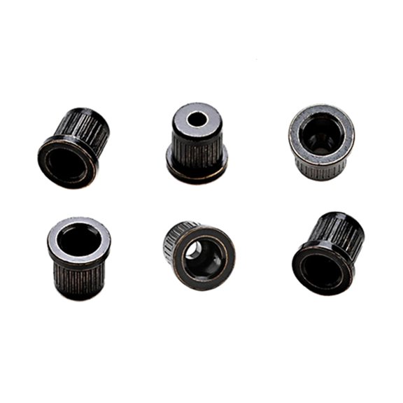 YongCo 6 Pcs Guitar Bass Through Body String Ferrules Top Mounting String Ferrules for Electric Guitar Replacement Part