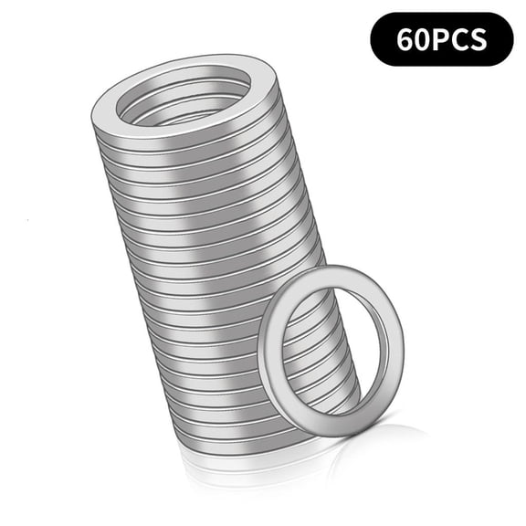 YongCo 60pcs/100pcs Stainless Steel Washers Shims 1.5mm Suitable for DIYer Projects and Professional Use Various Fixing Needs