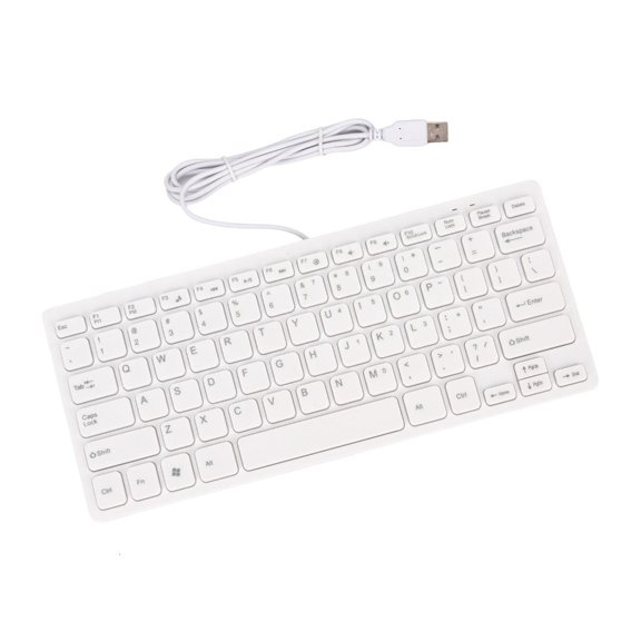 YongCo 72 Keys USB Corded Keyboard Quiet Tactiled Feedbacks Space Saving and Wide Compatibility Stable Typing