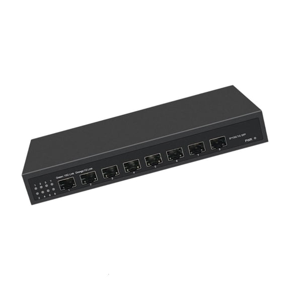 YongCo 8 Port Fiber Opticals Ethernet Networking Switching 10Gbps Speed Unmanaged Plugs and Play High Throughput
