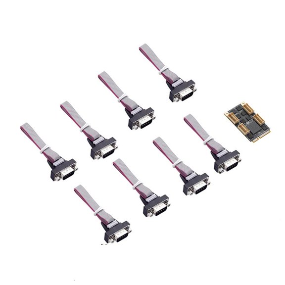 YongCo 8 Ports Controller Card PCIe DB9 RS232 Adapter PCI-E COM Card 15 KV ESD EXAR 17V358 Chip