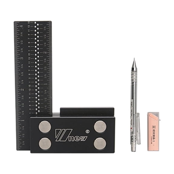 YongCo 90 Degree Parallel Line Marker Gauge Carpenter Square Layout Tool Ruler Woodworking Tools Meter Angle-Finder