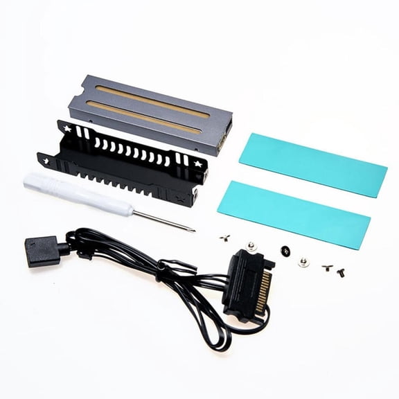 YongCo ARGB M.2 Heatsink Coolers M.2 States Disk Radiator ARGB Double Sided Heat Sink Thermal Pad for NVMe M.2 2280