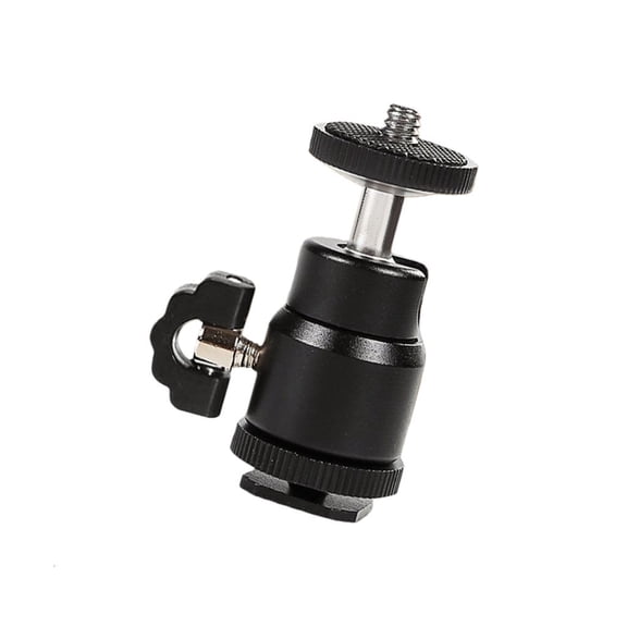YongCo Adjustable Cold Shoe Mount for Cameras 1/4in & 3/8in Threaded Bracket for Video Monitors Mics Lights & Mobile Phones