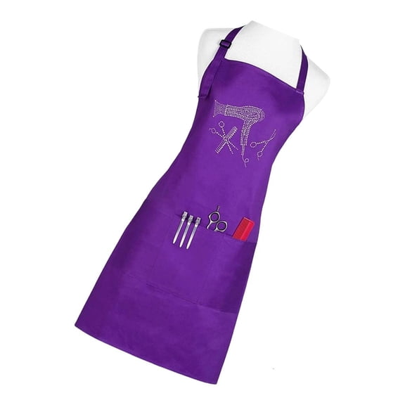 YongCo Adjustable Strap Salon Apron with Trendy Prints, Multi-Purpose Protective Wear for Barbers, Cooking & Polyester Fabric