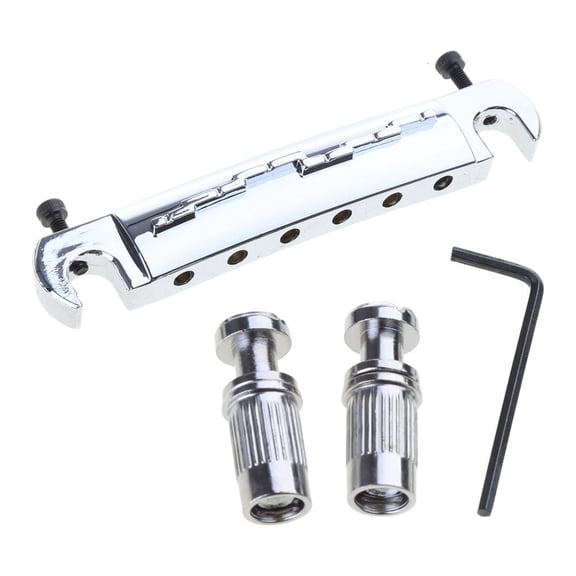 YongCo Adjustable Wraparound Guitar Bridge Small Integrated Bridge Tailpiece without Code For LP Style Electric Guitar Parts