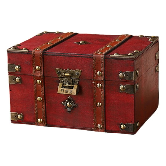 YongCo Antique Styles Wooden Jewelry Box with Lock Elegant Storage for Collectibles and Adornment in Homes Decors