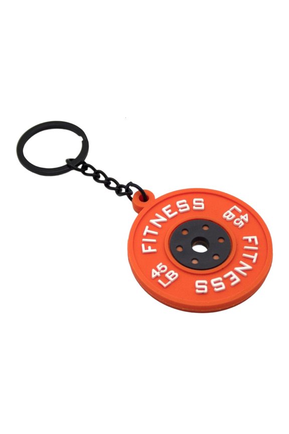Athletic Style Weightlifting Keychain Miniature Barbell Plate Keyring Accessory