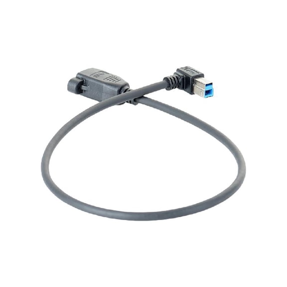 YongCo Back Panel Mounted USB 3.0 Type B 90 Degree Extension Cable 0.5m For Printers Hard Drive