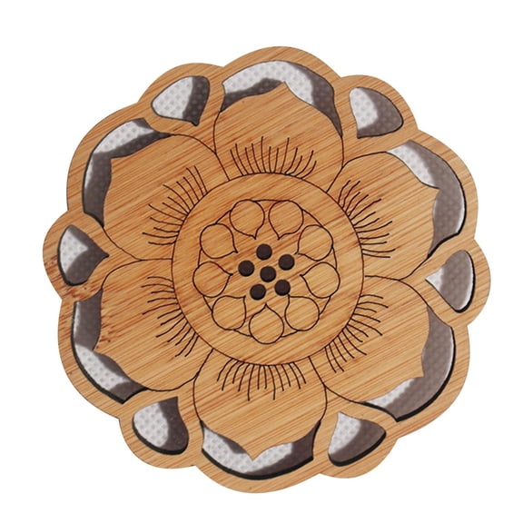 YongCo Bamboo Tea Coaster Anti-Scald Mat Dining Table Potholder Tea Cup Pad